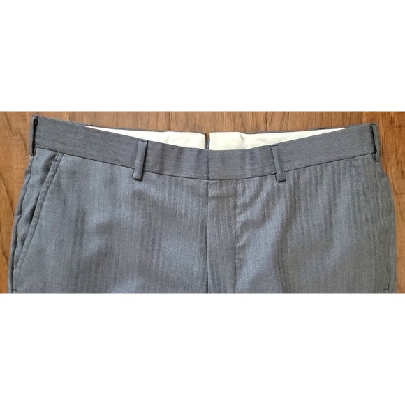 Brooks Brothers MEN'S Fitzgerald REDA Lined Gray Dress Pants Size 35x29 - Picture 2 of 6